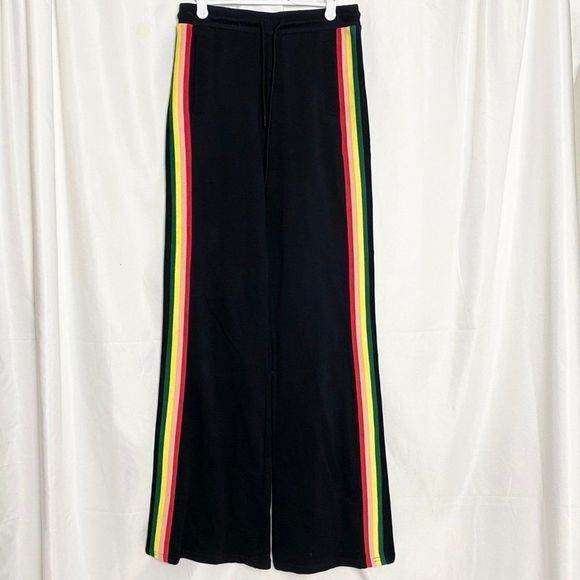URBAN Outfitters BDG High Rise Rainbow Stripe Track Pants - Picture 2 of 9